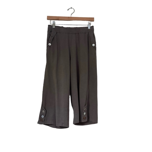 neon buddha Pants - Neon Buddha Bolivia  Pants Small Gray Capri Pull On Boho Yoga Meditation